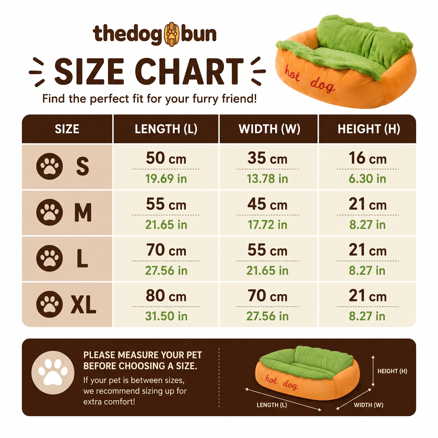 TheDogBun™ Hot Dog Bed